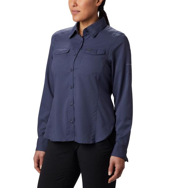 Columbia Silver Ridge Shirts Blue For Women's NZ57360 New Zealand